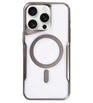 Newface Apple iPhone 16 Pro Max Kılıf Boyi Magsafe Silikon Kapak - Titan Gri