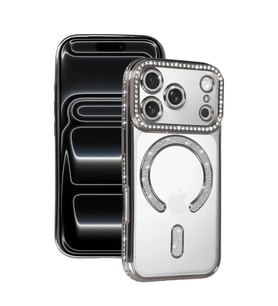 Apple iPhone 17 Pro Joke Simli Magneticsafe Kılıf - Gümüş