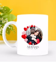 BK Gift Kişiye Özel Kalpli Fotoğraflı Beyaz Kupa Bardak 11