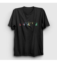 Presmono Unisex Siyah Four Colors Gorillaz T-Shirt 54582tt