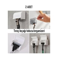 Tıraş Bıçağı Düzenleyici Yapışkanlı Banyo Jilet Organizeri 2 ADET