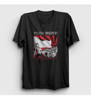 Presmono Unisex Siyah Sink With Kalifornija Youth Brigade T-Shirt 432330tt