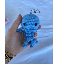 Amigurumi Deniz Anası Anahtarlık Seti (Ebru Mavi)