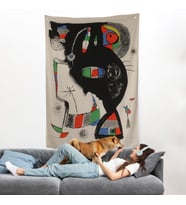 Joan Miro - 42 Rue Blomet Duvar Örtüsü-8048