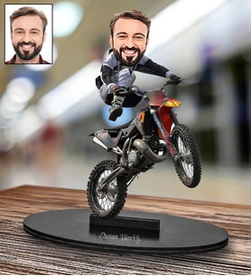 Kişiye Özel Motorcu Tasarımlı Karikatür Biblo 109