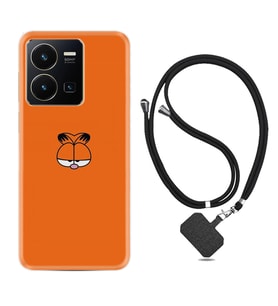Vivo Y22 Kılıf Silikon Boyun Askılı İpli Desenli Silikon Garfi 1733