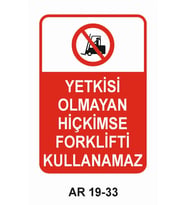 İŞ GÜVENLİĞİ UYARI LEVHASI 1 ADET PVC 21 X 29CM