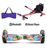 Citymate Elektrikli Kaykay Hoverboard Akıllı Denge 6.5 Inch + HoverKart + Çanta EXTREM PAKET D19