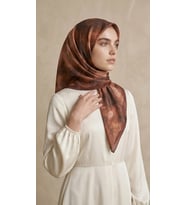 Levidor Kristal Eşarp Bulut Düşü Desen Tarçın