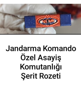 Jandarma Komando Özel Asayiş Komutanlığı Şerit Rozeti (Çok Renkli)