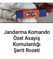 Jandarma Komando Özel Asayiş Komutanlığı Şerit Rozeti (Çok Renkli)