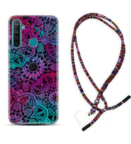 Realme 5i 5 Pro 6i 7 Pro 8 Kılıf Boyun Asklı Rasta Silikon Colurful Mandala 1667