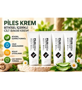 Piles Krem Bitkisel İçerikli Cilt Bakım ve Nemlendirme Kremi x4