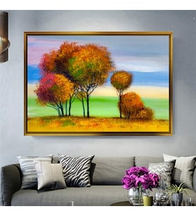 Altın Çerçeveli dekoratif tablo l238 (Gold)