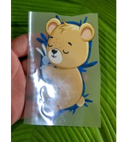 11X7 CM ÜTÜ İLE YAPIŞAN UYKUCU AYI TRANSFER BASKI ARMA