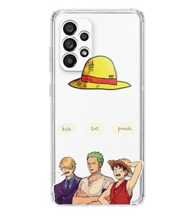 Samsung Galaxy A52 Uyumlu One Piece Karakterler Tasarımlı Şeffaf Telefon Kılıfı