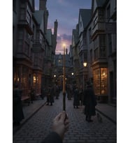 Harry Potter Ikonik Büyücü Asası - Ağaç Dokulu Özel Seri Doğa Dostu PLA 3D (Siyah - Kahverengi)