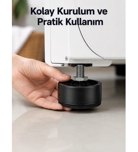 4 Adet Titreşim Önleyici Çamaşır Makinesi Ayak Pedi