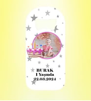 Doğum Günü Pastalı Resimli Yıldızlar Magnet Açacak Kişiye Özel
