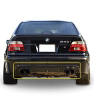 Bmw E39 5 Serisi M5 Difüzör Piona Black Sağ Sol Çift Egzoz Çıkışlı