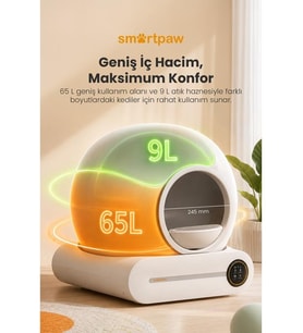 Smartpaw Nova Cat Pro Akıllı Otomatik Kedi Tuvaleti Beyaz (Türkiye Garantili)