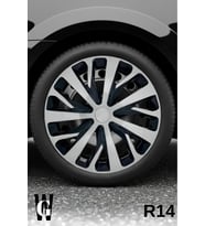 Peugeot 5008 14 İnç Jant Kapağı (4 ADET) Siyah Gri C110