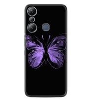 Infınix Hot 20i Kılıf Resimli Desenli Silikon Platinium Series Black Butterfly 1879