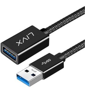 Rope 5Gbps Hızlı Veri Aktarımı USB 3.0 Erkek Dişi Uzatma Kablosu Halat Örgülü (3 Metre)