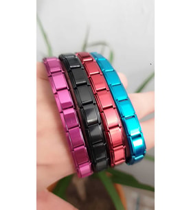 İTALYAN CHARM ÇELİK BİLEKLİK (Çok Renkli)