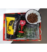 Sevgililer günü hediye kutusu 250gr Ethiopia öğütülmüş Filtre kahve-  V60 Demleme Seti-love
