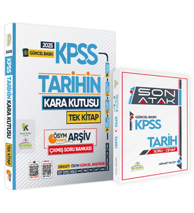 2025 KPSS Tarih Kara Kutusu Çıkmış Soru Bankası ve Son Atak Özgün Pratik Görselli Not Kitabı