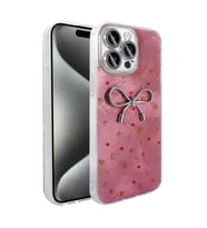 Apple iPhone 15 Pro Uyumlu Kılıf Kamera Korumalı Figürlü Zore Ponti Silikon Kapak (Açık Pembe)