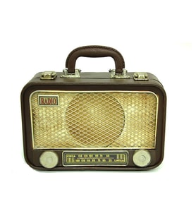Dekoratif Metal Radyo Bul Vintage Dekoratif Hediyelik