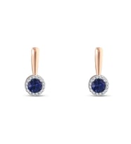 0.64 Karat Safir Pırlanta Küpe