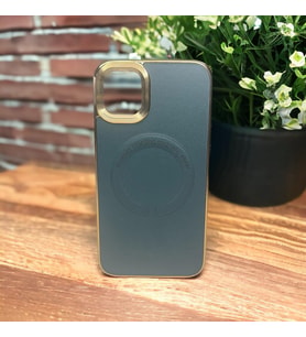 İPHONE 11 Uyumlu Magsafeli deri görünümlü telefon kılıfı