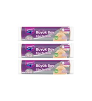 Büzgülü 10'lu Çöp Torbası Vanilya Kokulu Büyük Boy 65 x 70 cm Üçlü Paket