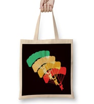 Retro Paragliding Vintage Paraglider Skydiving Parachute Bez Çanta Uzun Saplı