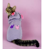 Sweet Bunnyy Kulaklı Kedi Tulumu, Kedi Kıyafeti