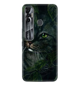Tecno Spark 7 Pro Kılıf Resimli Desenli Baskılı Silikon Kılıf Flowers Cat 1345