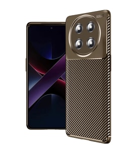 Honor Magic 7 Lite Kılıf Auto Focus Karbon Kapak - Kahverengi