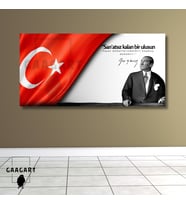 Panoramik Kanvas Makam Panosu Atatürk ve Bayrak Sanat Hakkında Sözü