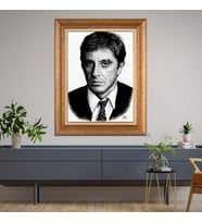 Altın Varaklı  Çerçeveli Paspartulu Tablo nd1026 (Gold)