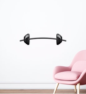 BK Home GYM Tasarımlı Ahşap Duvar Süsü-14 (Siyah)