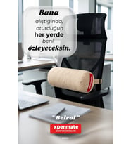 Belrol Bel Destek Yastığı Seyahat Sırt Bel Destek Minderi Yıkanabilir Kılıflı