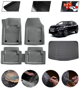 Nissan Qashqai 2013-2021 Visia Uyumlu Paspas Araca Özel Bagaj Havuzu MBS Gri