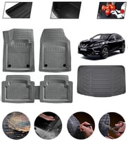 Nissan Qashqai 2013-2021 Visia Uyumlu Paspas Araca Özel Bagaj Havuzu MBS Gri