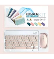 ZR20Km Pembe Kablosuz Klavye Mouse Set