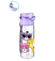 Meow Suluk 500 Ml - Çocuk Suluk, Matara, Pipetli Suluk, Askılı Suluk Kedili Suluk Miyav Suluk (Karışık)