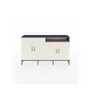 Arges Konsol 6 Raflı 4 Kapaklı 176x30x99 Antrasit-Aytaşı/Çam