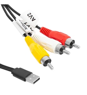 Ayt 3 RCA USB Çevirici 1.2 Metre Kablo Renkli Soket Usb Dönüştürücü Çevirici